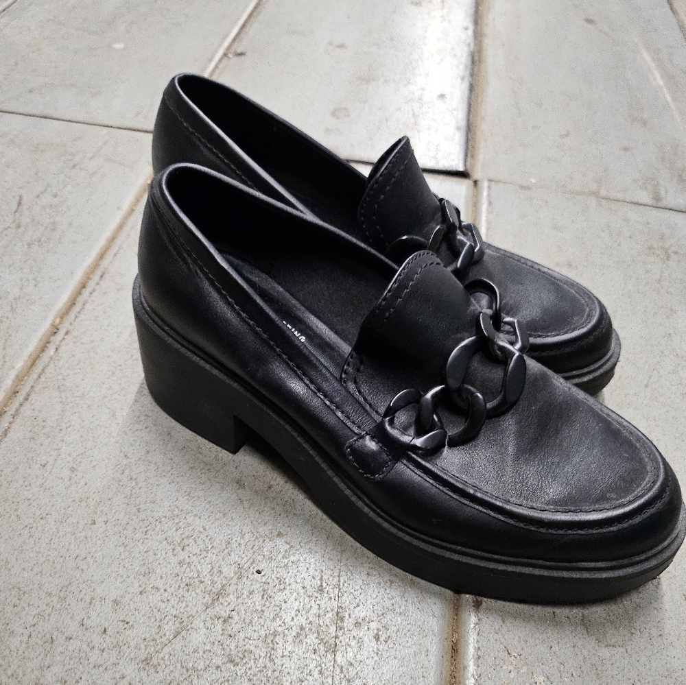 Women's Black Leather Loafers